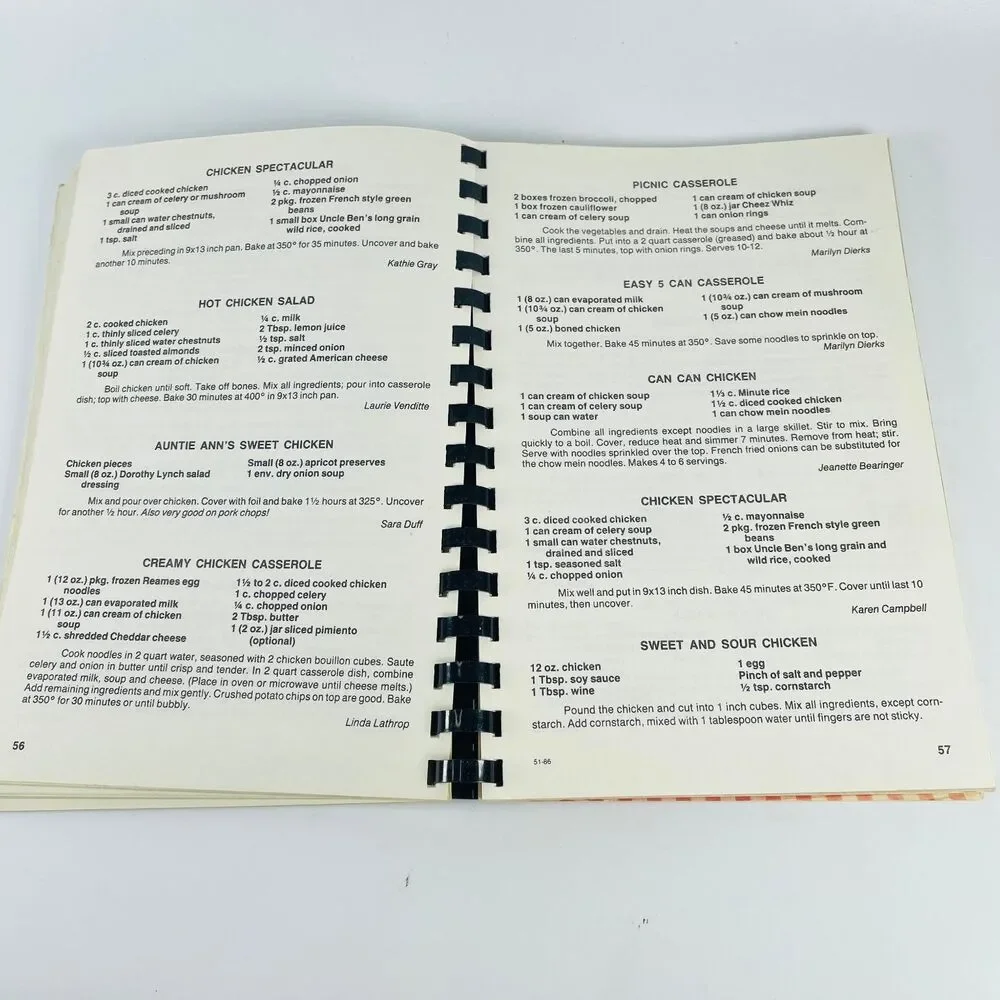 What's Cooking at Hillside Community Club Omaha 1986 Spiral Bound Cookbook